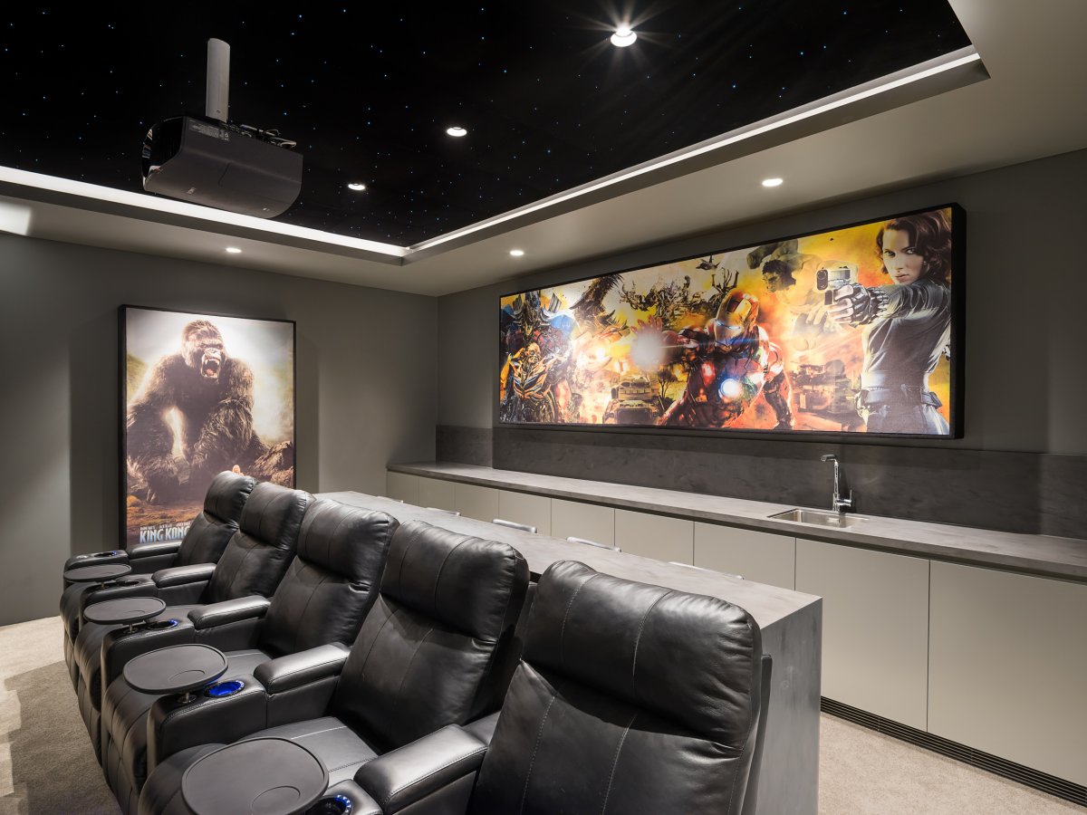 custom cinema room cabinetry