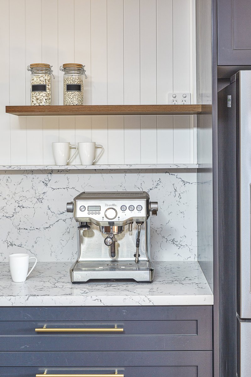 Caesarestone kitchen splashback White Attica