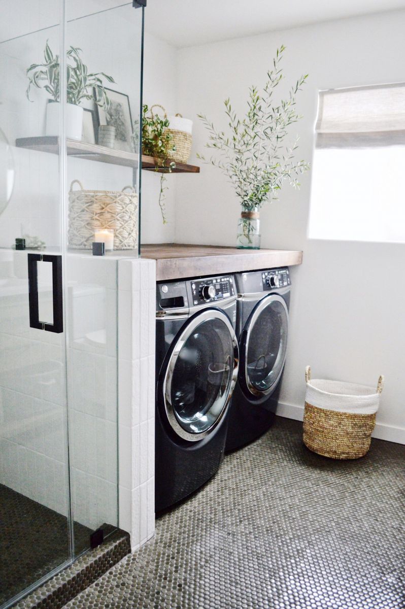 Write out beam porcelain bathroom laundry room layout Homeless ...