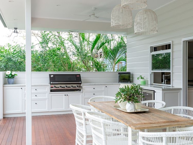 Hamptons style outdoor kitchen