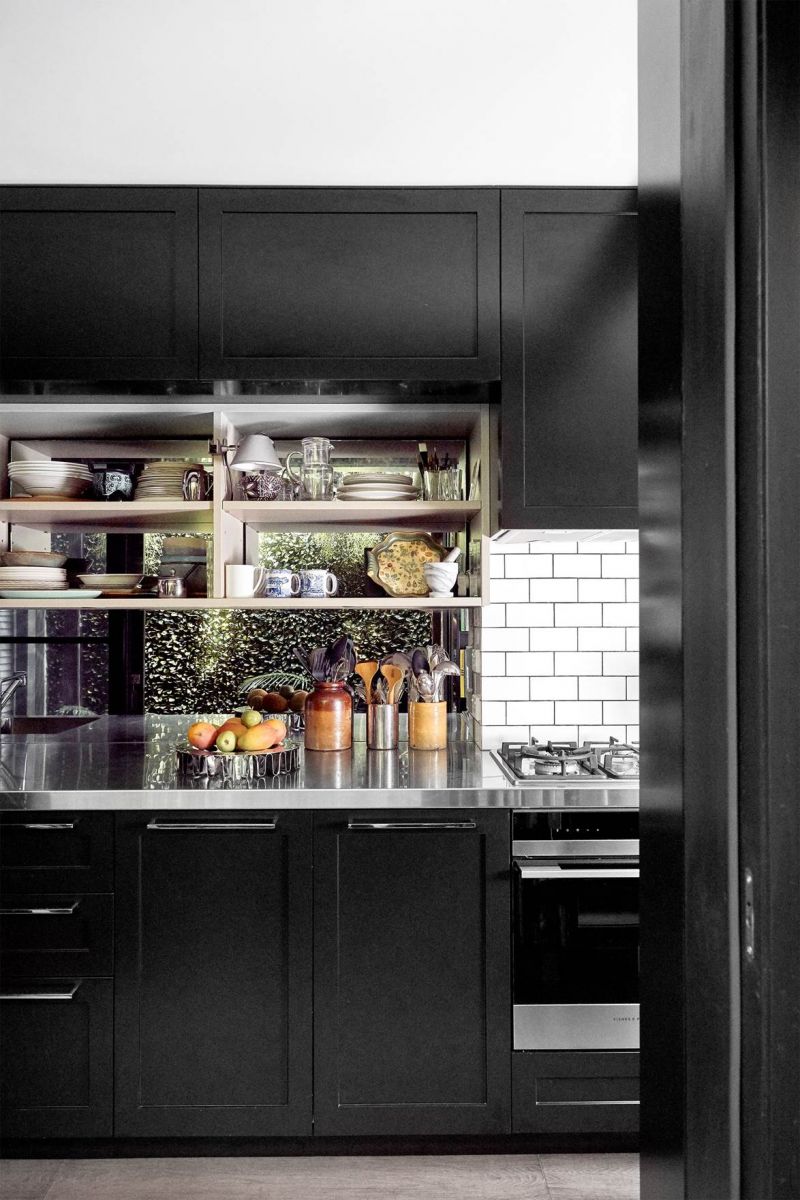 Modern black kitchen