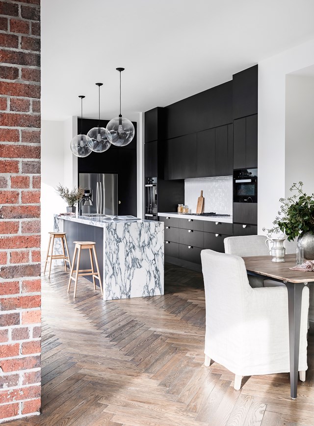 Modern black kitchen