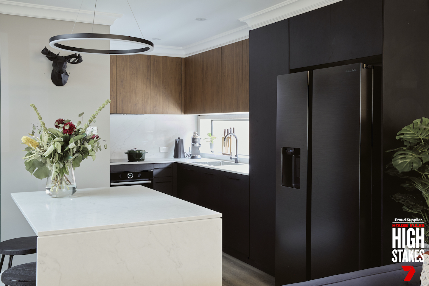 Modern black kitchen