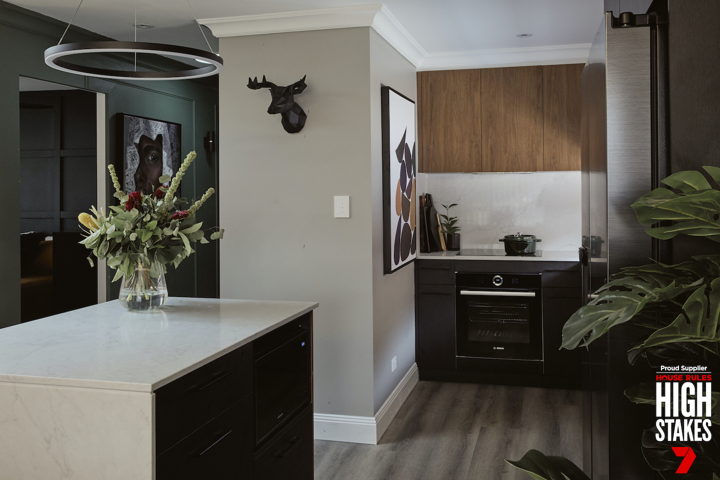 Modern black kitchen