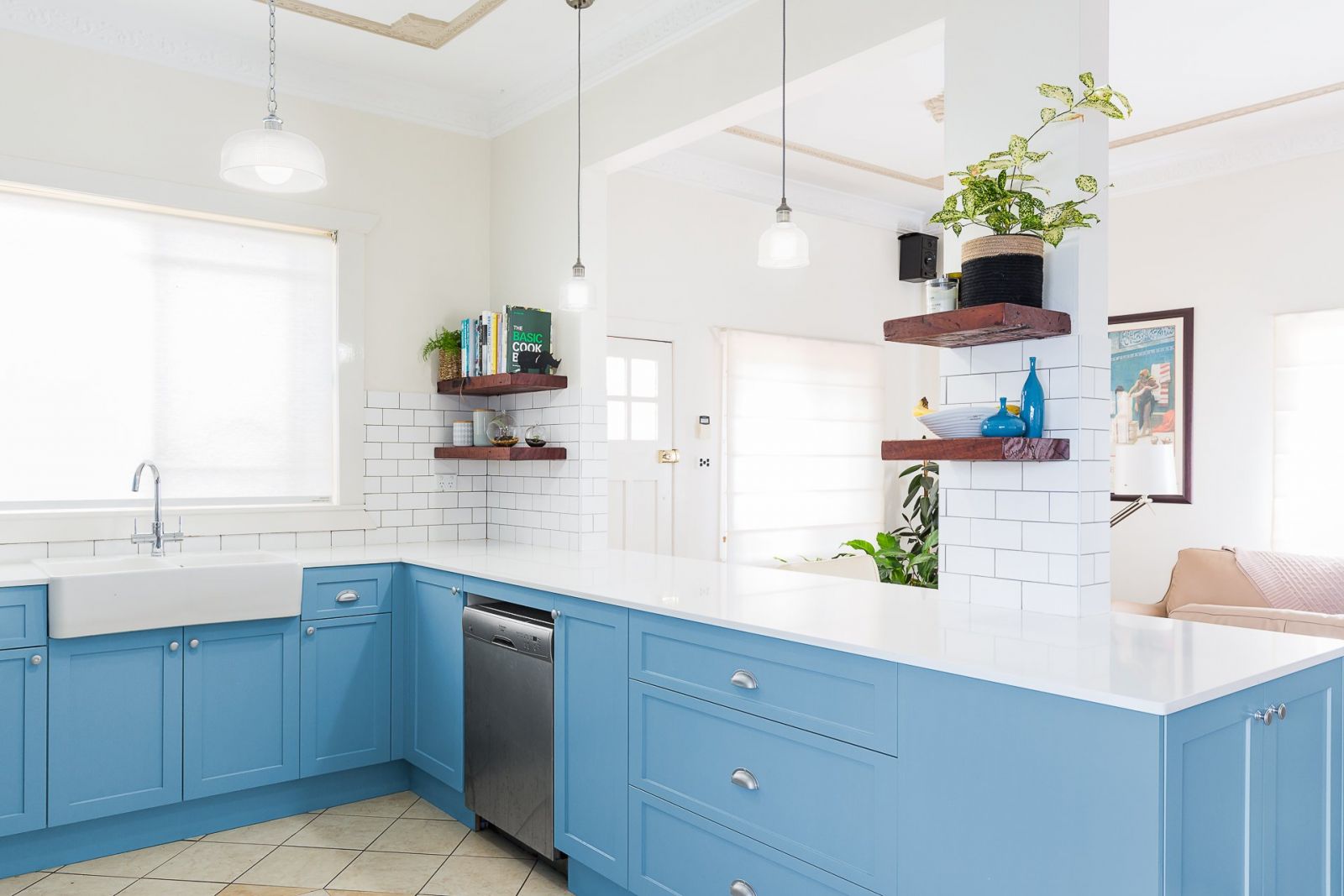 navy blue kitchen design