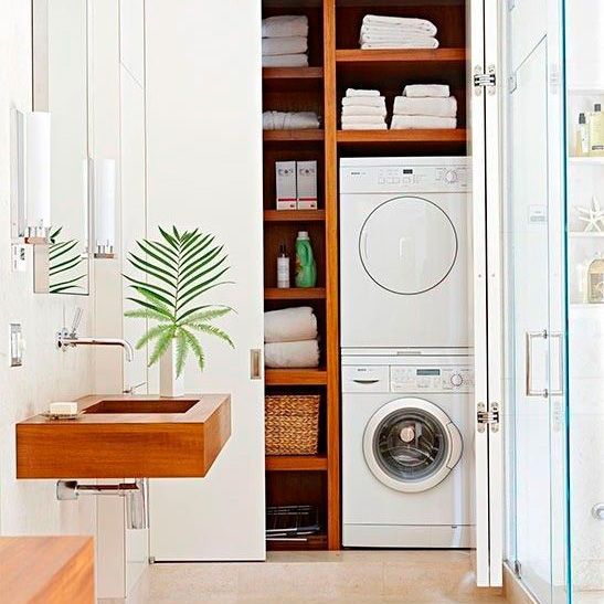 How to make a laundry-bathroom combo work